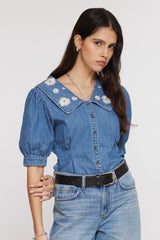 Cassie Top in Denim