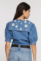 Cassie Top in Denim