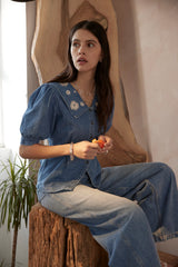 Cassie Top in Denim