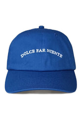 Dolce Far Niente Slogan Hat in Blue