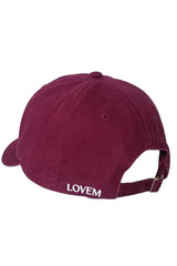 Dolce Far Niente Slogan Hat in Burgundy