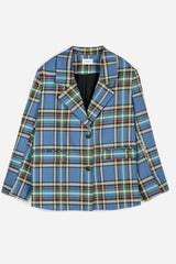 Tartan Flannel Cotton Blazer