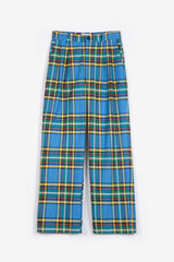 Tartan Flannel Pleated Pants