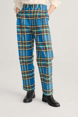 Tartan Flannel Pleated Pants
