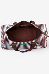 Striped Canvas Gym Bag
