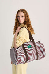 Striped Canvas Gym Bag