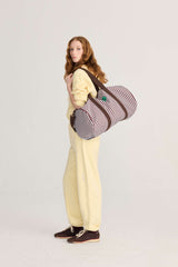 Striped Canvas Gym Bag