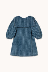 Puff Sleeves Denim Dress