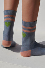 Elga Glitter Socks in Stone Blue