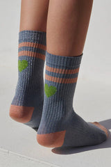 Elga Glitter Socks in Stone Blue