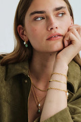 Significant Enamel Hoops in Sage