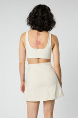 High Rise Skort in Ivory