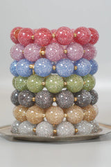Round Glitter Scrunchie in Pink