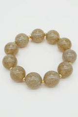 Round Glitter Scrunchie in Gold