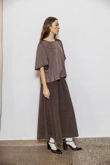 Hailey Corduroy Skirt in Coffee