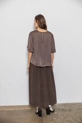 Hailey Corduroy Skirt in Coffee