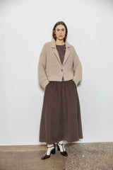 Hailey Corduroy Skirt in Coffee