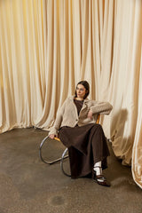 Hailey Corduroy Skirt in Coffee