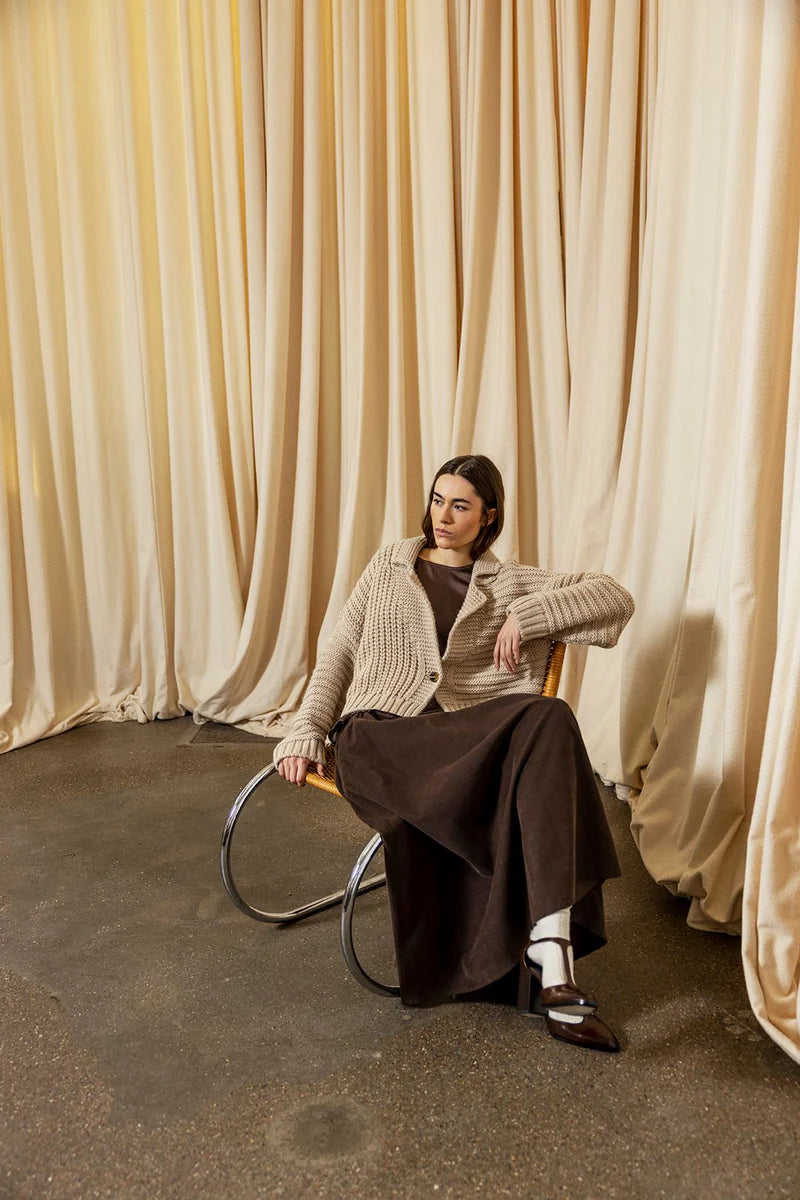 Hailey Corduroy Skirt in Coffee