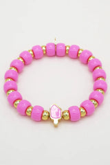 Ice-cream Charm Scrunchie Bracelet in Fuschia