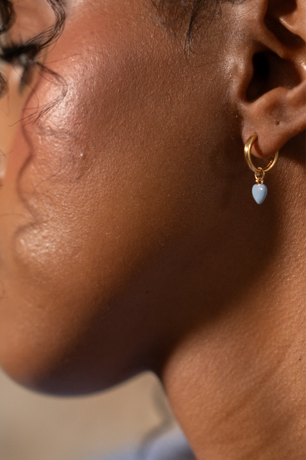 Heart Hoops in Soft Blue