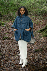 Quilted Denim Cape