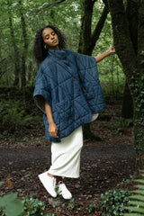 Quilted Denim Cape