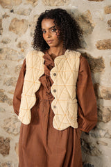 Scalloped Corduroy Gilet