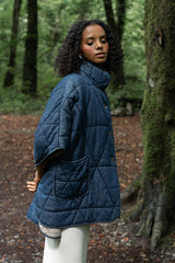 Quilted Denim Cape