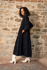 Navy Corduroy Dress