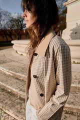 Nina Check Trench Coat