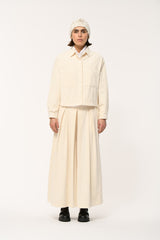 Corduroy Jacket in Off White