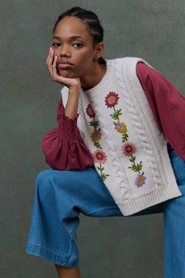 Adela Embroidered Knit Jumper