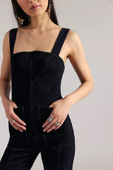 Suns Out Bootcut Jumpsuit in Black