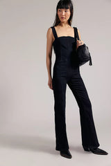 Suns Out Bootcut Jumpsuit in Black