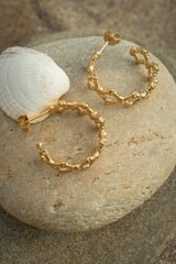 Coastal Knot Hoops in Gold