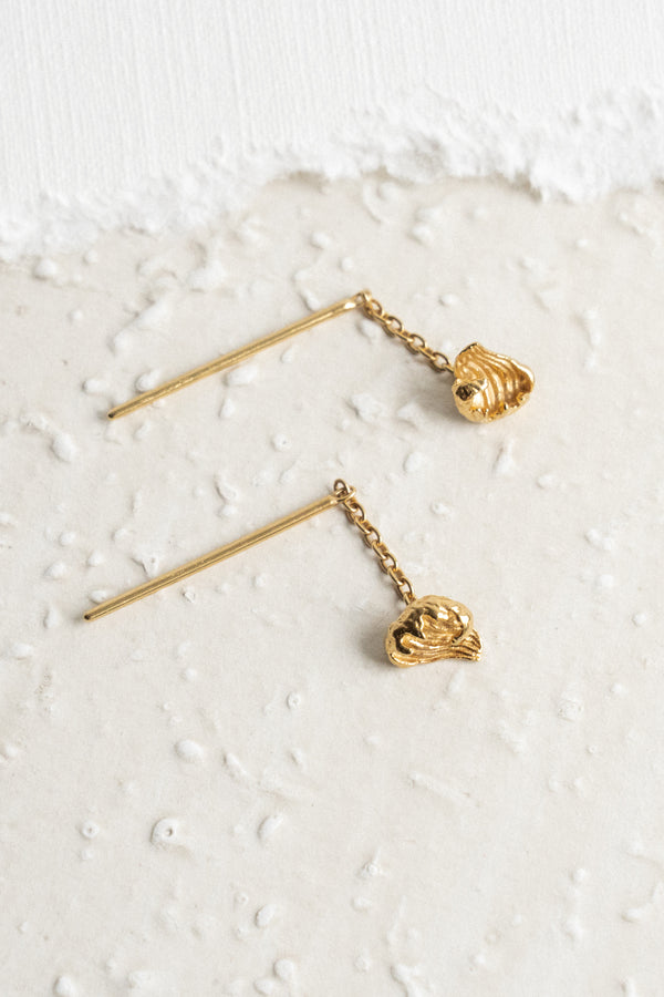 Tidal Drop Earrings in Gold