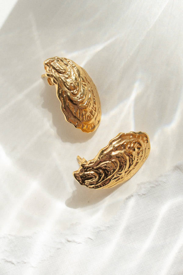 Flaggy Shore Earrings in Gold