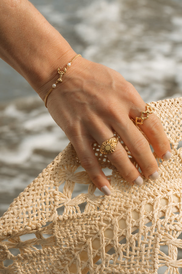 'You're My Lobster' Pearl Bracelet in Gold
