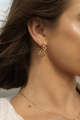 Coastal Knot Hoops in Gold