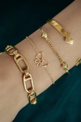 Arc Loop Bracelet  Gold