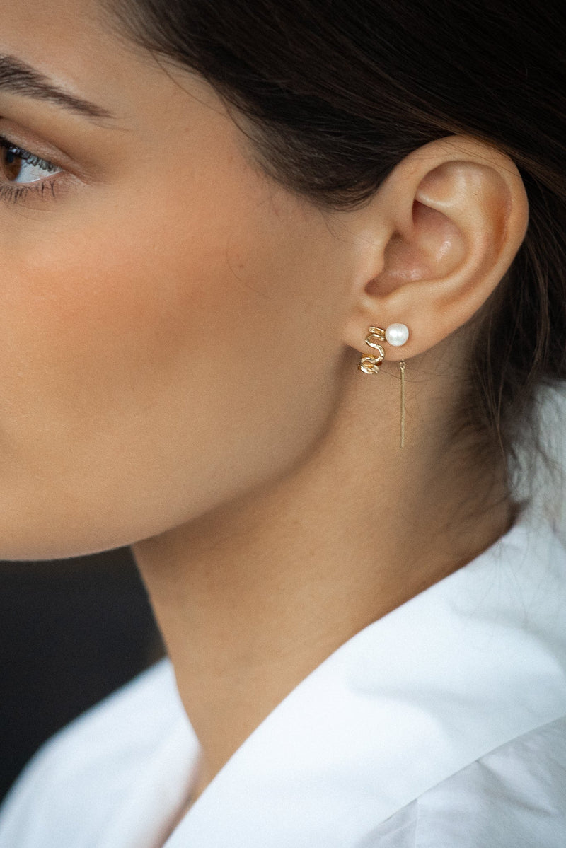 Pearl Drop Earring Gold