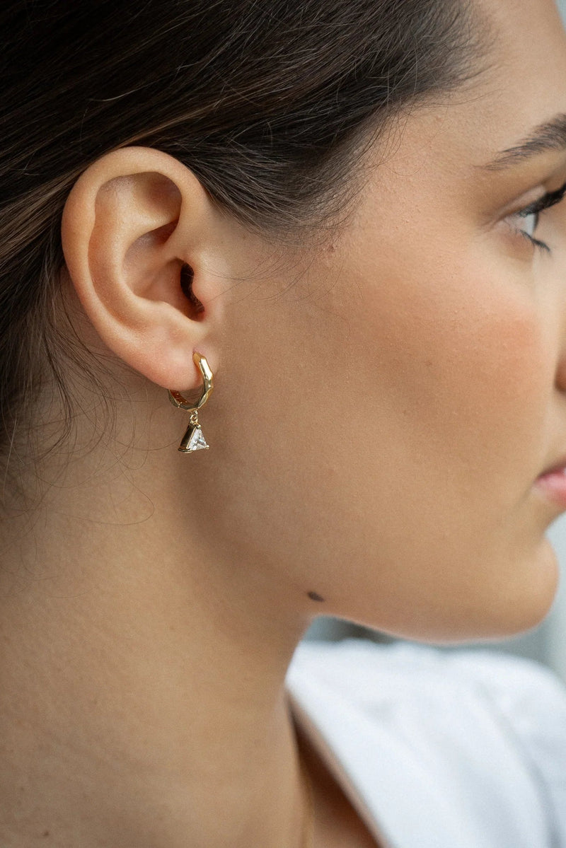 Prism Hoop Earring Gold