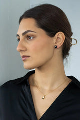 Checker Pendant Black in Gold