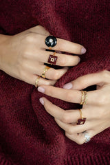 Core Ring Burgundy in Gold