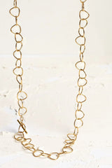 Triangle Link Chain in Gold