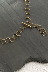 Triangle Link Chain in Gold