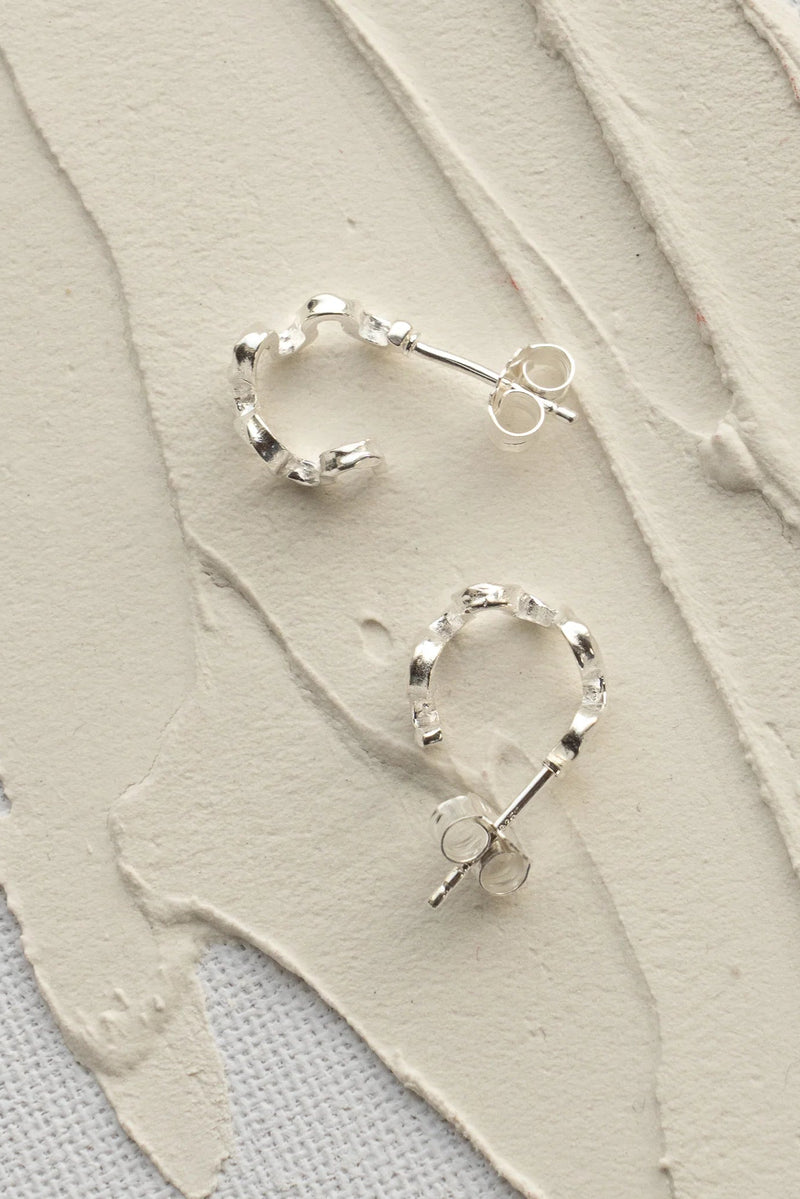 Twirl Hoop Earring Silver