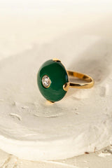 Celt Ring Green Gold