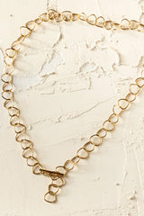 Triangle Link Chain in Gold